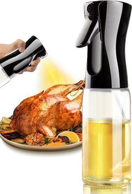 Ölsprüher Glas 220ml - für Airfryer Schwarz