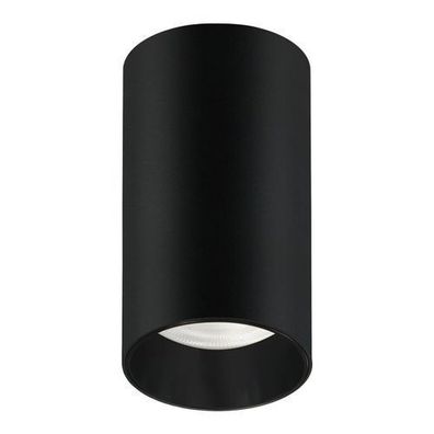 Deckenaufbauleuchte Aufbauleuchten GU10 Fassung Aluminium Rund Schwarz 55x100mm