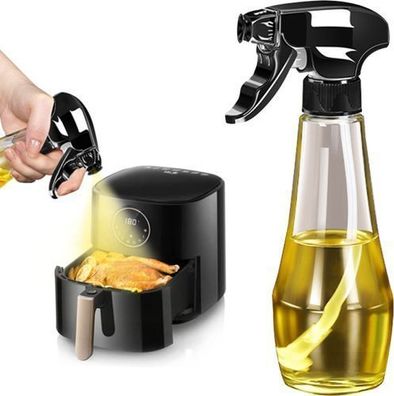 Ölsprüher Glas 200ml professionell - Airfryer Schwarz