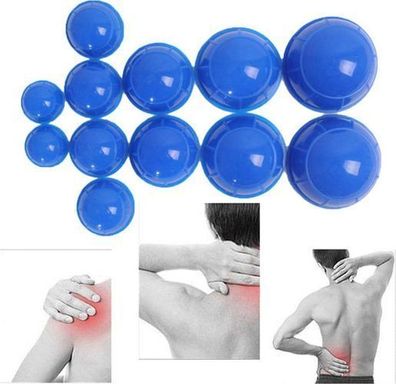 Schröpfglas Silikon Set 12 Stück - Anti-Cellulite
