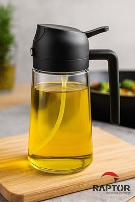 Ölsprühflasche 500ml Glas 2in1 - fein dosieren