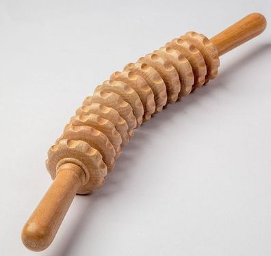 Holztherapie-Roller gebogen - Massage Lymphdrainage
