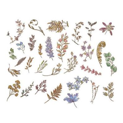 60x Vintage Papier Sticker Set - Scrapbooking Etiketten