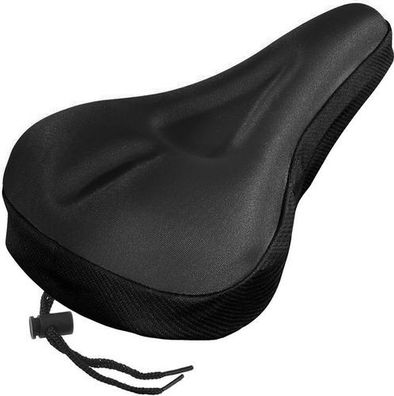 Fahrradsattel Gel-Kissenauflage Silikon - Schwarz