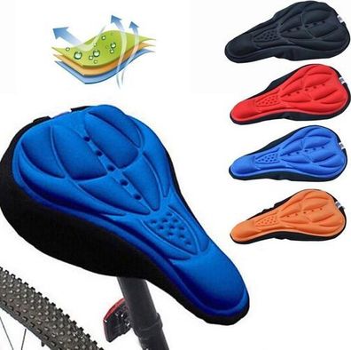 Fahrradsattel Gel-Kissen Sitzbezug Silikon - Blau