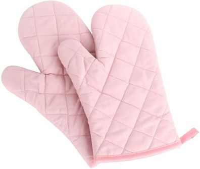 Ofenhandschuhe hitzebeständig 2er Set - bis 240°C Rosa