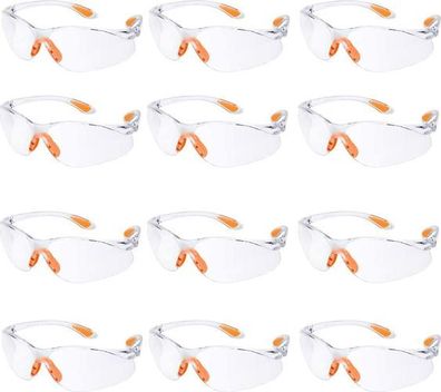 Schutzbrille 12er Pack - Augenschutz klar kratzfest