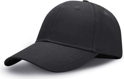 Baseball Cap verstellbar - Sonnenschutz Baumwolle Schwarz