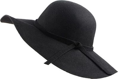 Bowler Hut Wollfilz breite Krempe - klassischer Schnitt