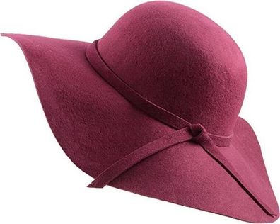 Bowler Hut Wollfilz breite Krempe - klassischer Schnitt