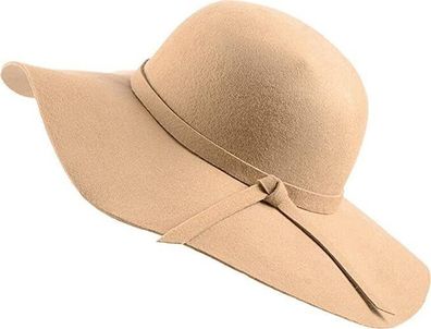 Bowler Hut Wollfilz breite Krempe - klassischer Schnitt