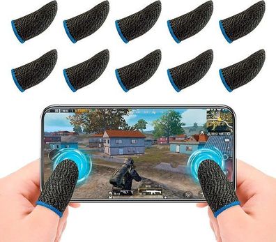 Gaming Fingerhülsen 10er Pack - Touchscreen atmungsaktiv