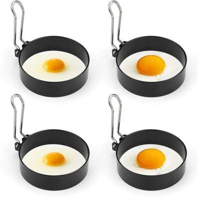 Ei-Ring Edelstahl 4er Set - Spiegeleiform für Bratpfanne
