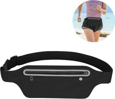Sport Hüfttasche Laufgürtel Schwarz - für Handy