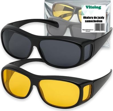 Autofahrerbrille Set Tag & Nacht - 2 Stück Gelb