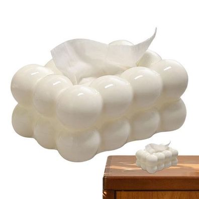 Taschentuchbox Wolken-Design Weiß - Kosmetik Organizer