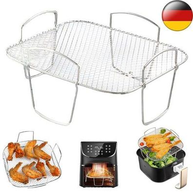 Air Fryer Rack Edelstahl - Grillgestell 20,5x20x10cm