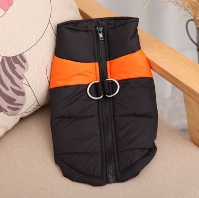 Hundejacke wasserdicht Orange Gr. S - Wintermantel Regenmantel