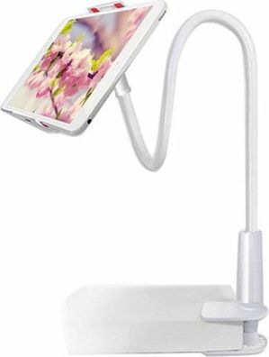 Schwanenhals Tablet-Halterung 27 Zoll - flexibel Weiß