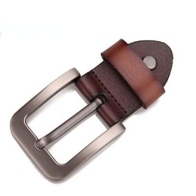 Gürtelschnalle Retro Leder-Optik Braun - Ersatzschnalle 37-40mm