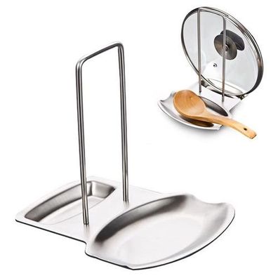 Topfdeckelhalter Edelstahl - Löffelablage Deckelständer