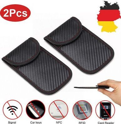 Faraday-Tasche Autoschlüssel 2 Stück - Keyless Go Schutz