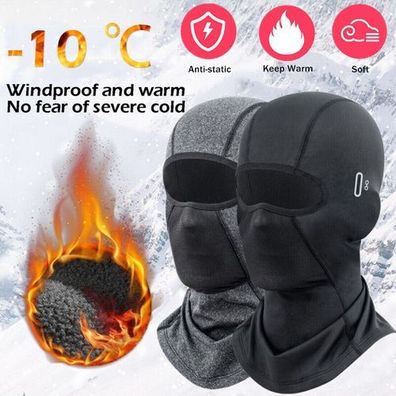 Sturmhaube Balaclava warm winddicht - Schwarz