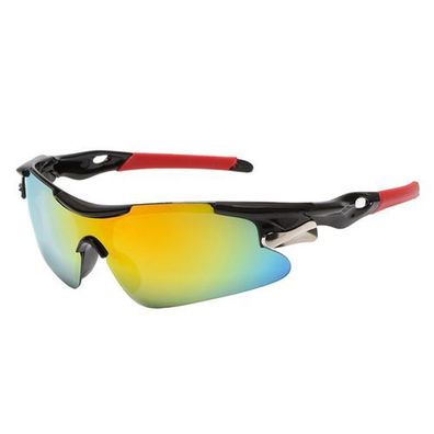 Fahrradbrille polarisiert UV-Schutz - ultraleicht Rot