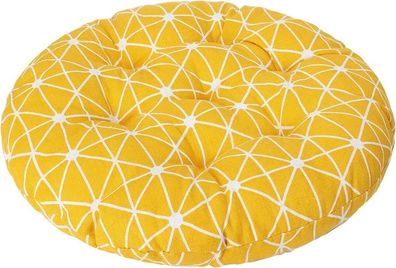 Sitzkissen rund 40cm Gelb - für Innen & Außenbereich