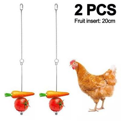 Vogel Futterspieß Edelstahl 2 Stück - für Obst & Gemüse