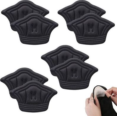 Fersenpolster selbstklebend 4 Paar 10mm - Schwarz