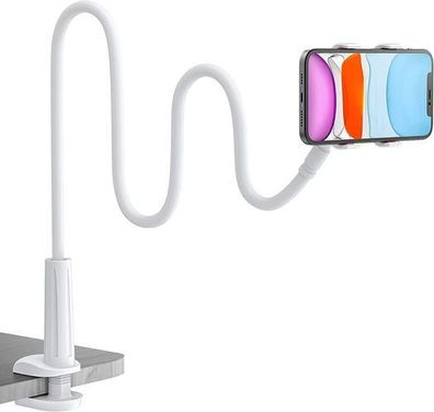 Handyhalter Bett Schwanenhals - flexibel für 4-6,5 Zoll Weiß