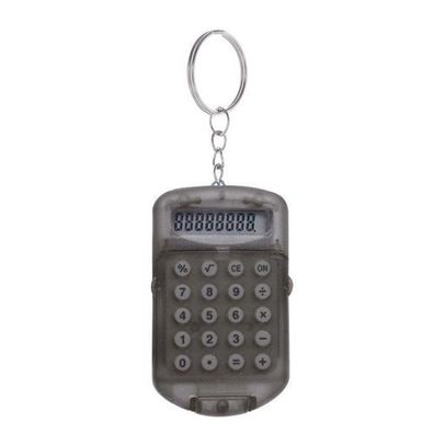 Mini-Taschenrechner Schlüsselanhänger - Flip-Design Schwarz