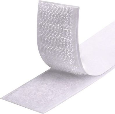 Klettband selbstklebend 5m extra stark - 20mm Weiß