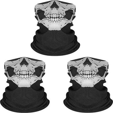 Sturmmaske Totenkopf 3 Stück - für Motorrad & Ski