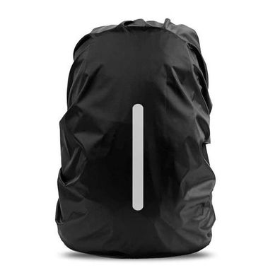 Regenschutz Rucksack Gr. XL - wasserdicht mit Reflektoren Schwarz