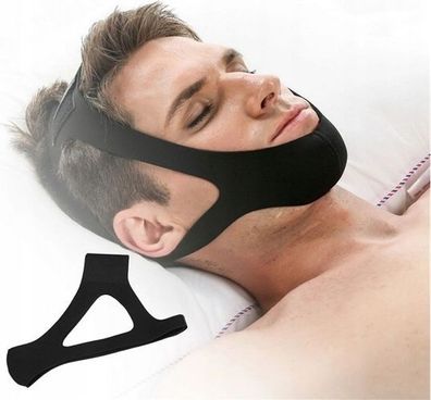 Anti-Schnarch-Maske Universal Schwarz - Kinnband