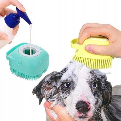 Hundewaschbürste mit Flüssigkeitsspender - für Haustiere