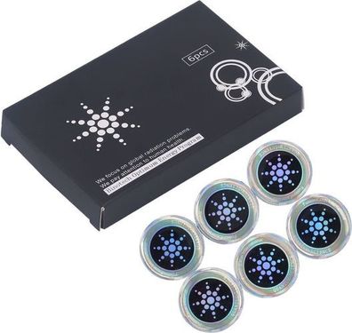 Strahlenschutz-Aufkleber 6er Pack - für Elektronik Silber