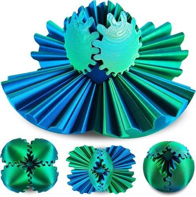 3D Gear Ball Fidget Grün - Zahnradball Anti-Stress