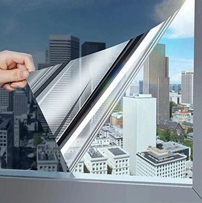 Sonnenschutzfolie Fenster 50x200cm - Wärmedämmung Silbergrau