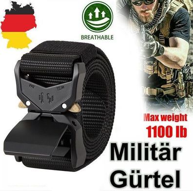 Taktischer Gürtel Militär 125cm - Nylon Schnalle
