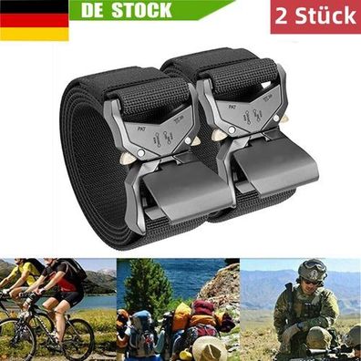 Taktischer Gürtel Militär 2er Set - Nylon lochlos