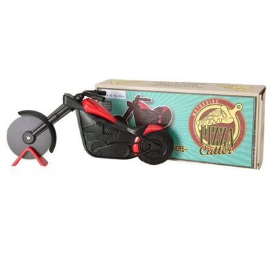 Pizzaschneider Motorrad - originelles Geschenk mit Ständer