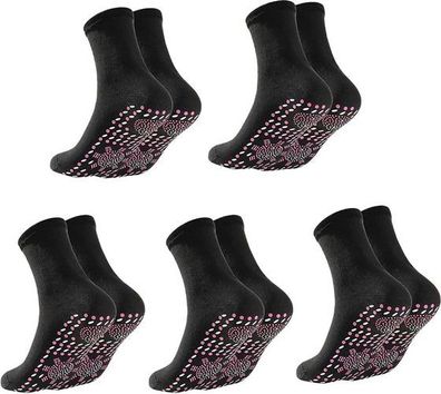 Selbsterwärmende Socken 5 Paar - Turmalin Magnetfeldtherapie