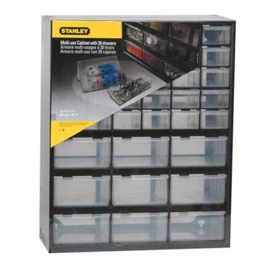 Kleinteilemagazin 1-93-981 (schwarz/transparent, 39 Schubladen)