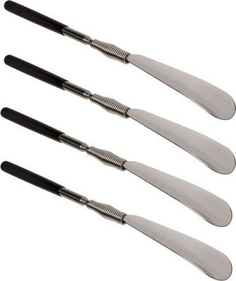Teleskop Schuhlöffel 4er Set 31-79cm - ausziehbar Schwarz
