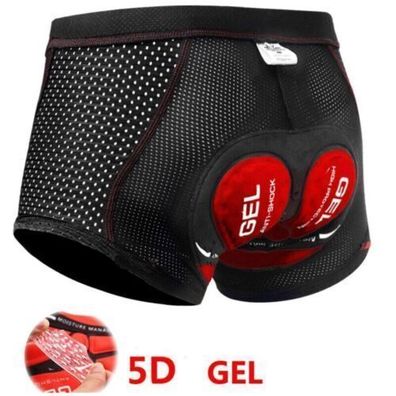 Fahrradhose 5D Gel Gr. XL - Sitzpolster Radlerhose Damen & Herren