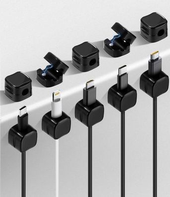 Kabelhalter Magnetisch 8 Stück - Kabelclips selbstklebend
