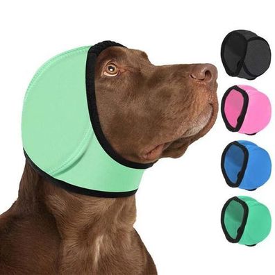 Hunde Ohrenschützer Haube Grün Gr. S - gegen Angst & Stress
